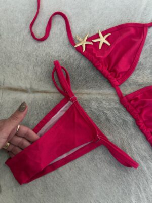 biquíni fita bronze pink