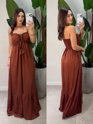 vestido midi drapeado isis preto (cópia)