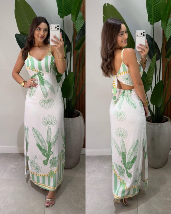 vestido longo liso aurora azul