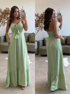 vestido gola alta teresa fúcsia