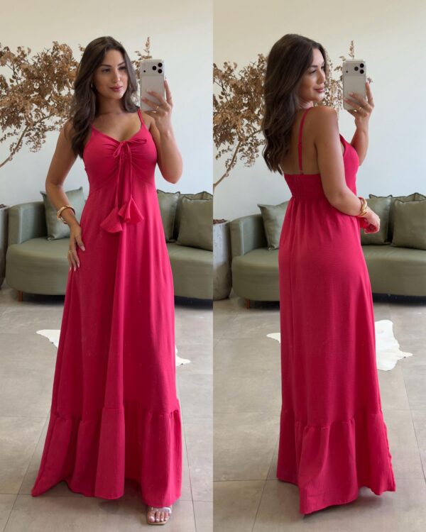 vestido gola alta teresa fúcsia vestido gola alta teresa fúcsia