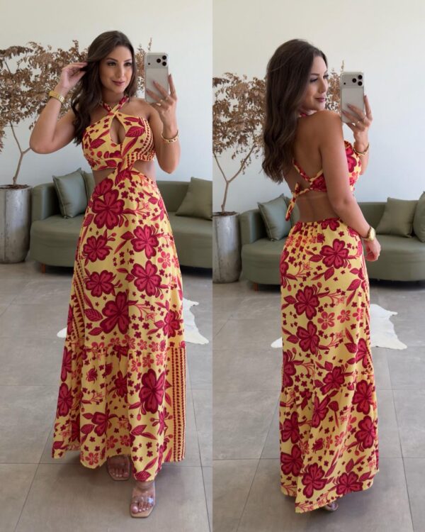 vestido longo jenni amarelo vestido longo jenni amarelo