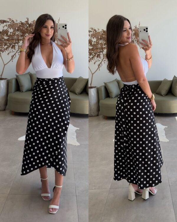 saia envelope poá mariana saia envelope poá mariana