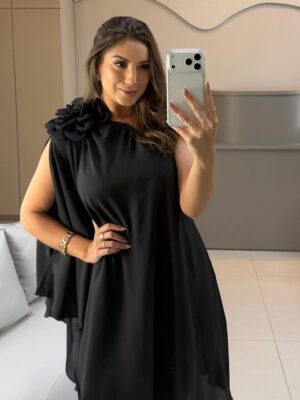 vestido curto flor alicia preto (cópia)