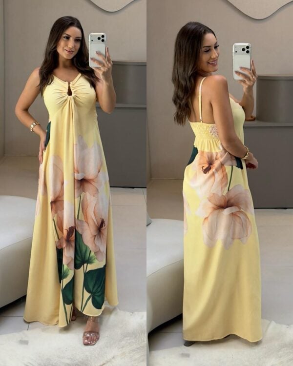 vestido frente Única sofhia marrom