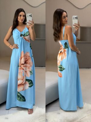 vestido frente Única sofhia marrom