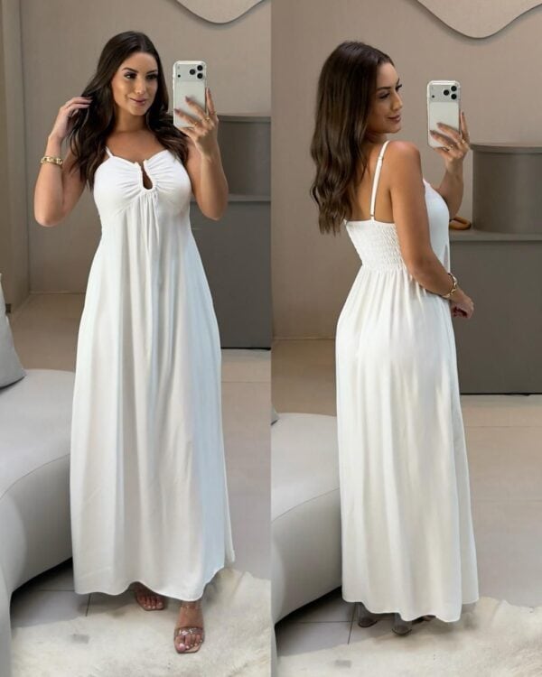 vestido frente Única sofhia marrom