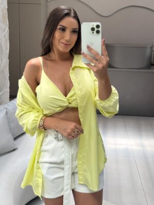 macaquinho curto amarração amanda azul