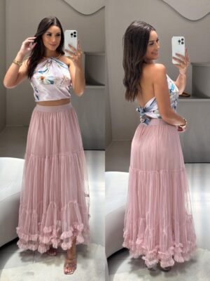 macacão botão ivana rosa