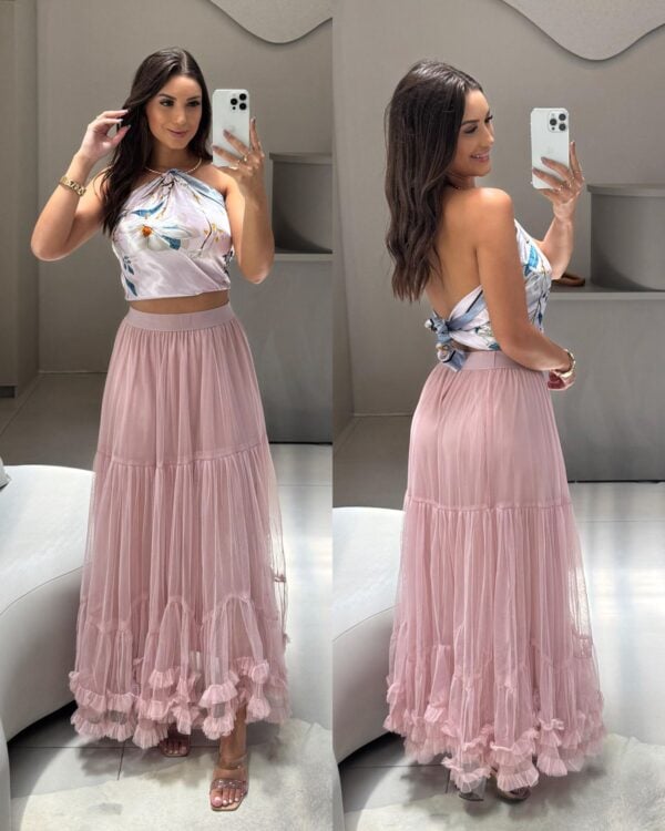 macacão botão ivana rosa