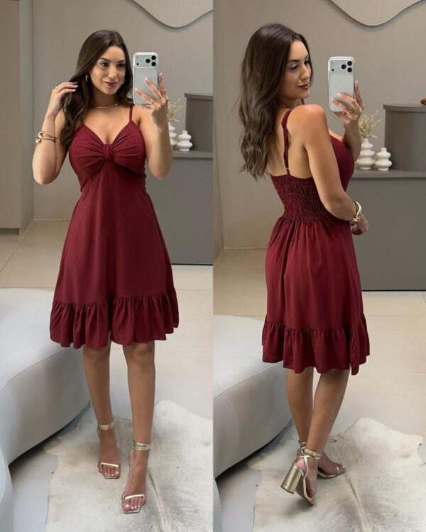 vestido curto suzana bordo