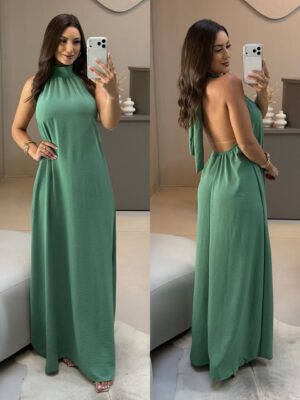 vestido longo luana azul