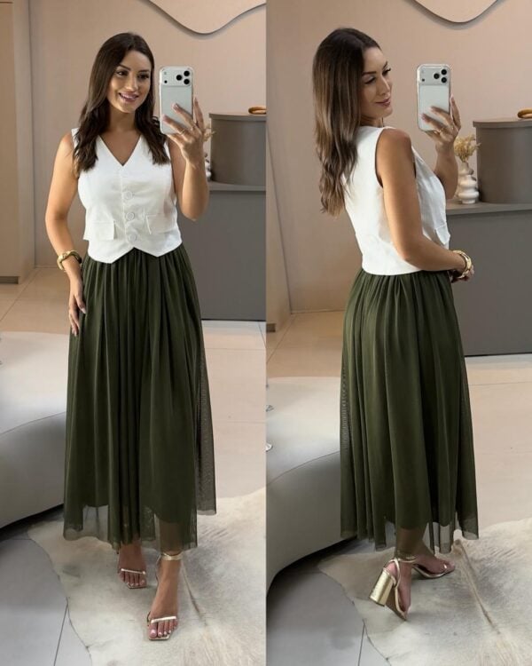 saia tule sara branco saia tule sara branco