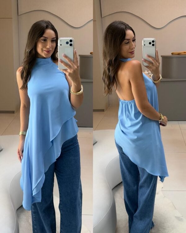 blusinha ponta ingrid azul blusinha ponta ingrid azul