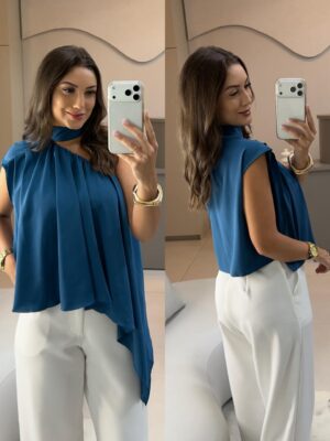 blusinha ponta ingrid azul
