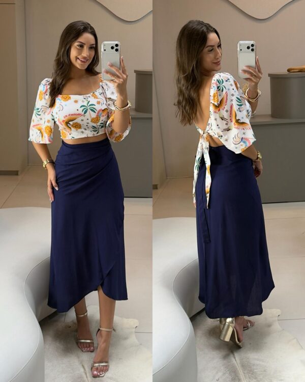 saia envelope lavinia azul saia envelope lavinia azul