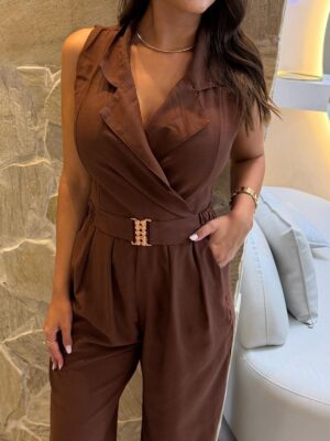 macacão longo suelen marrom