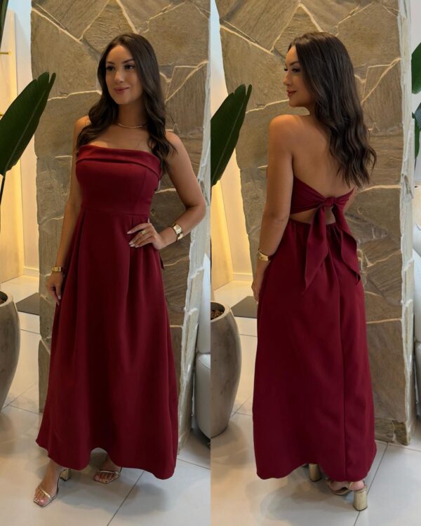 vestido recorte eduarda bordo