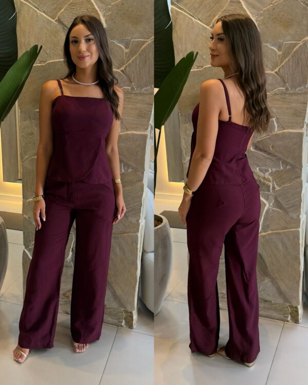 conjunto maisa vinho