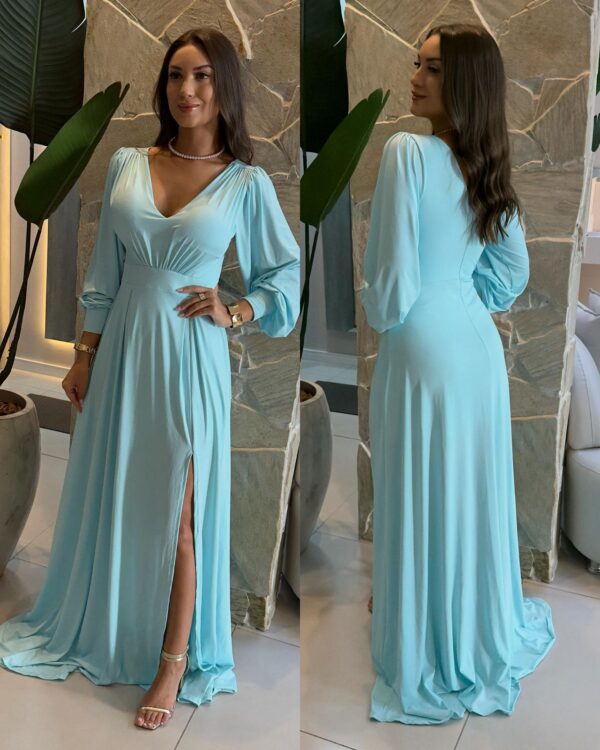 vestido festa alice azul céu