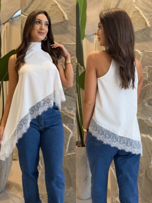blusa de renda julia branco