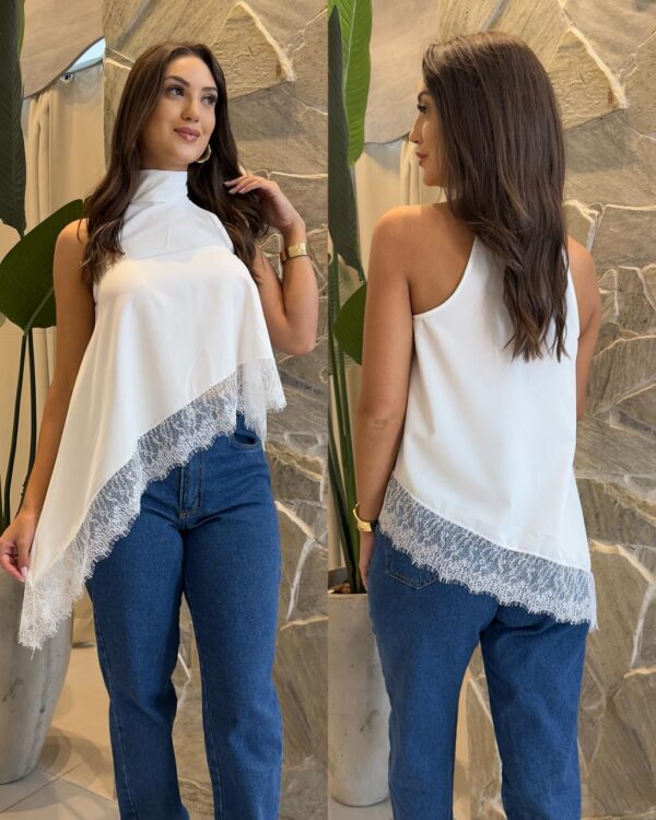 blusa de renda julia branco