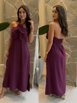 vestido midi drapeado ellen preto (cópia)