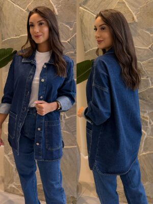 camisetão jaqueta jeans nexo liz