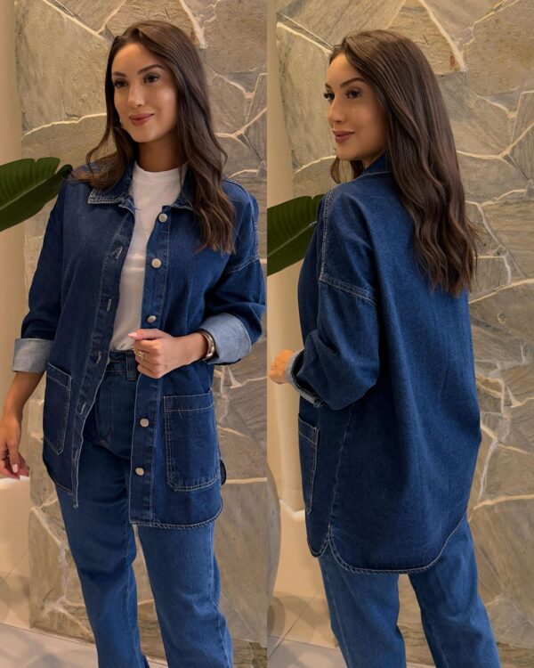 camisetão jaqueta jeans nexo liz