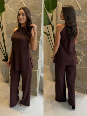 macacão longo suelen marrom