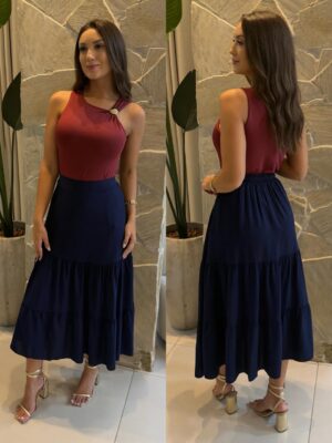 blusa nula manga eva chocolate