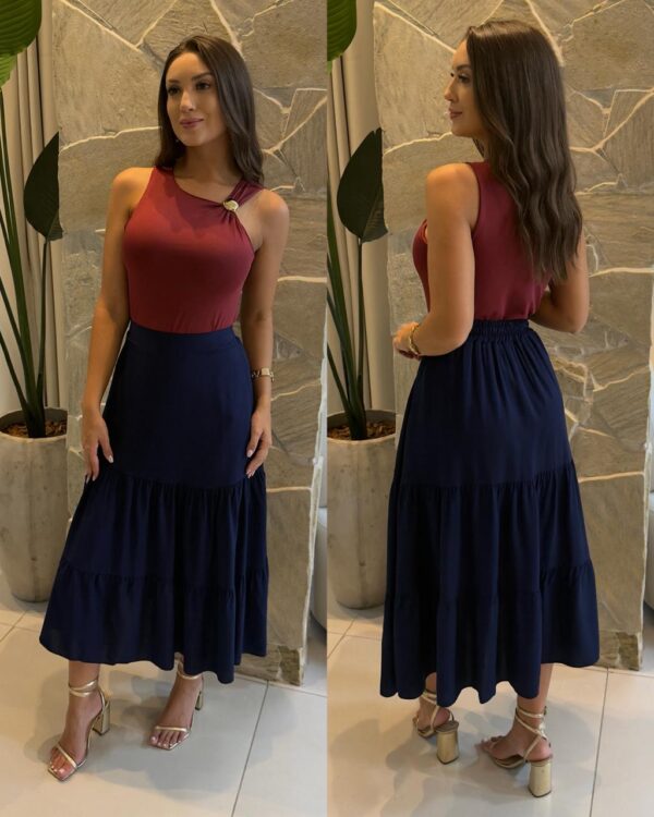 blusa nula manga eva chocolate