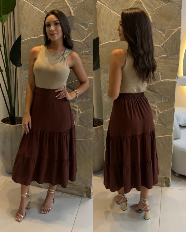 blusa nula manga eva chocolate