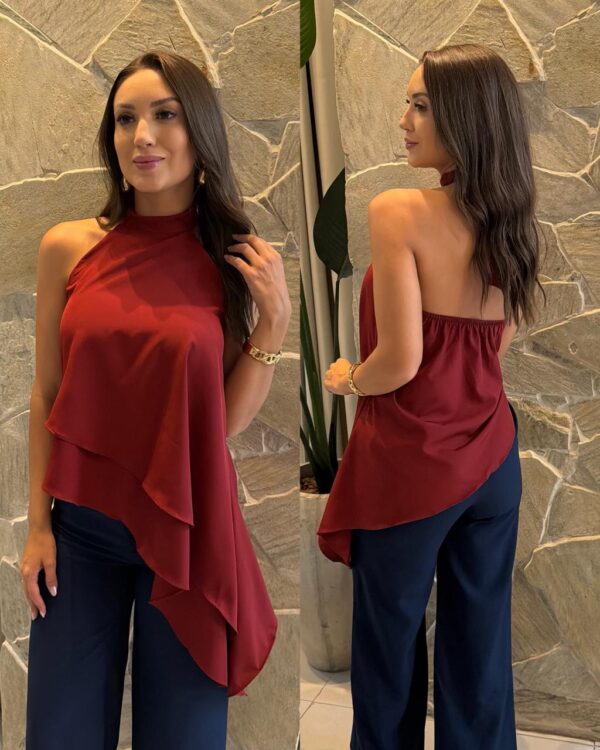 blusa nula manga eva chocolate