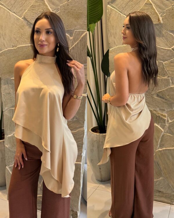 blusa nula manga eva chocolate