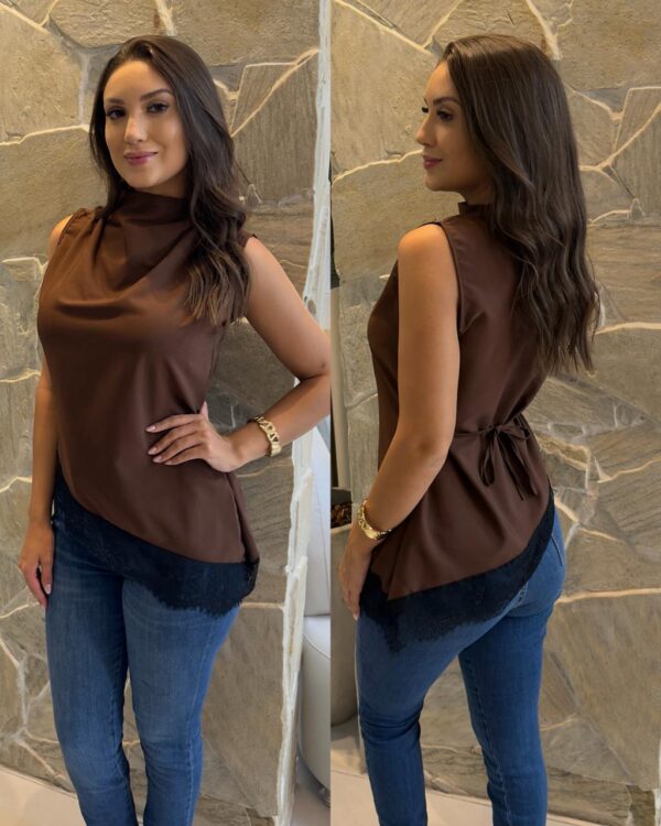 blusinha alça ponta carmélia creme