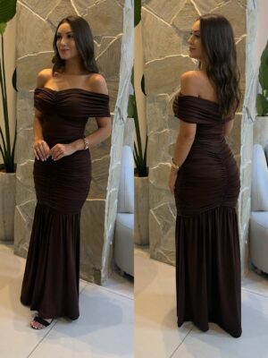 vestido carmen chocolate