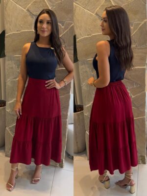 blusa manga longa chiffon lucia branco