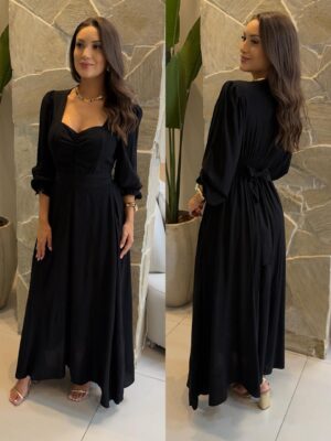 vestido longo aline preto (cópia)